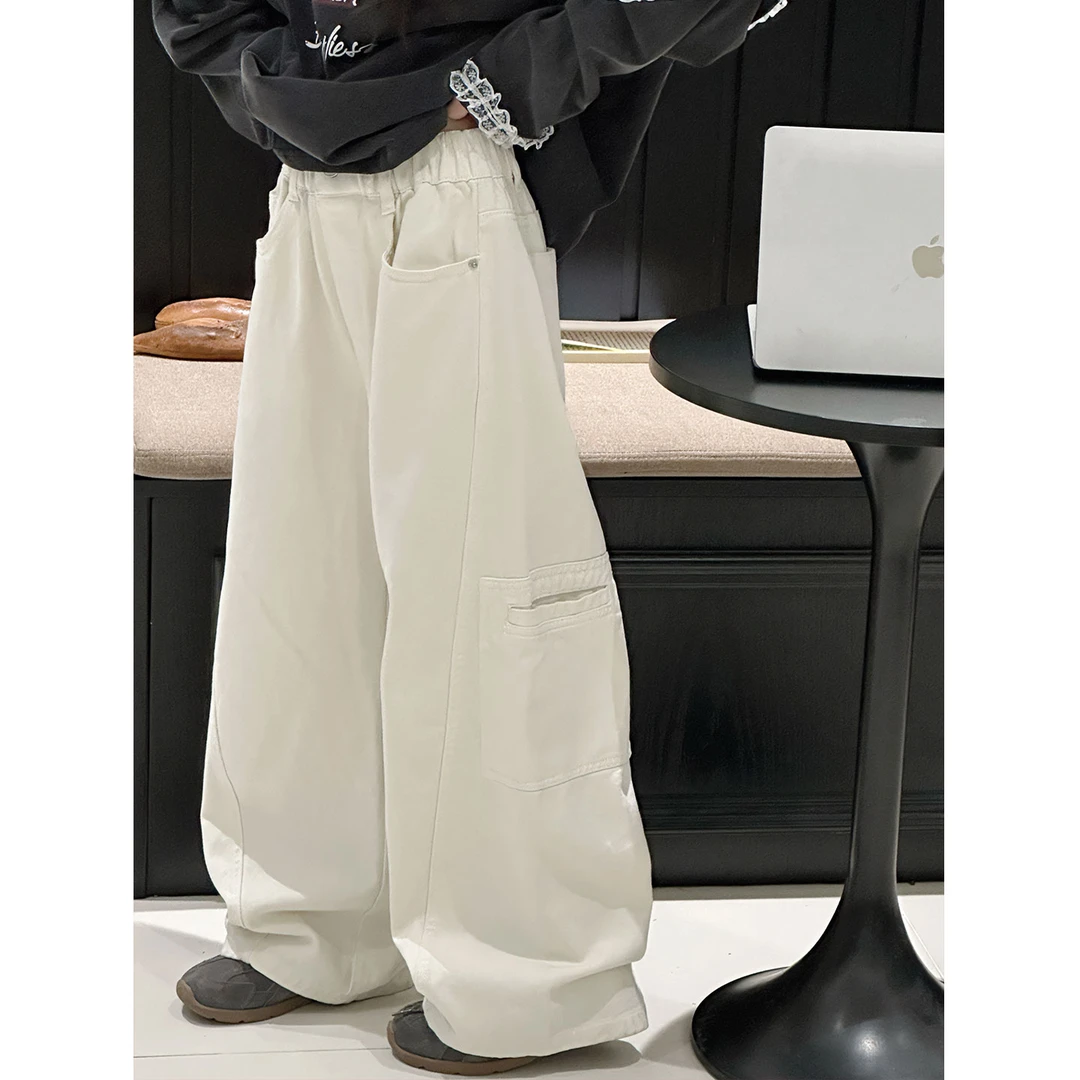 K29492孙小美结构女童阔腿裤2025秋装新款儿童裤子大童春秋休闲裤