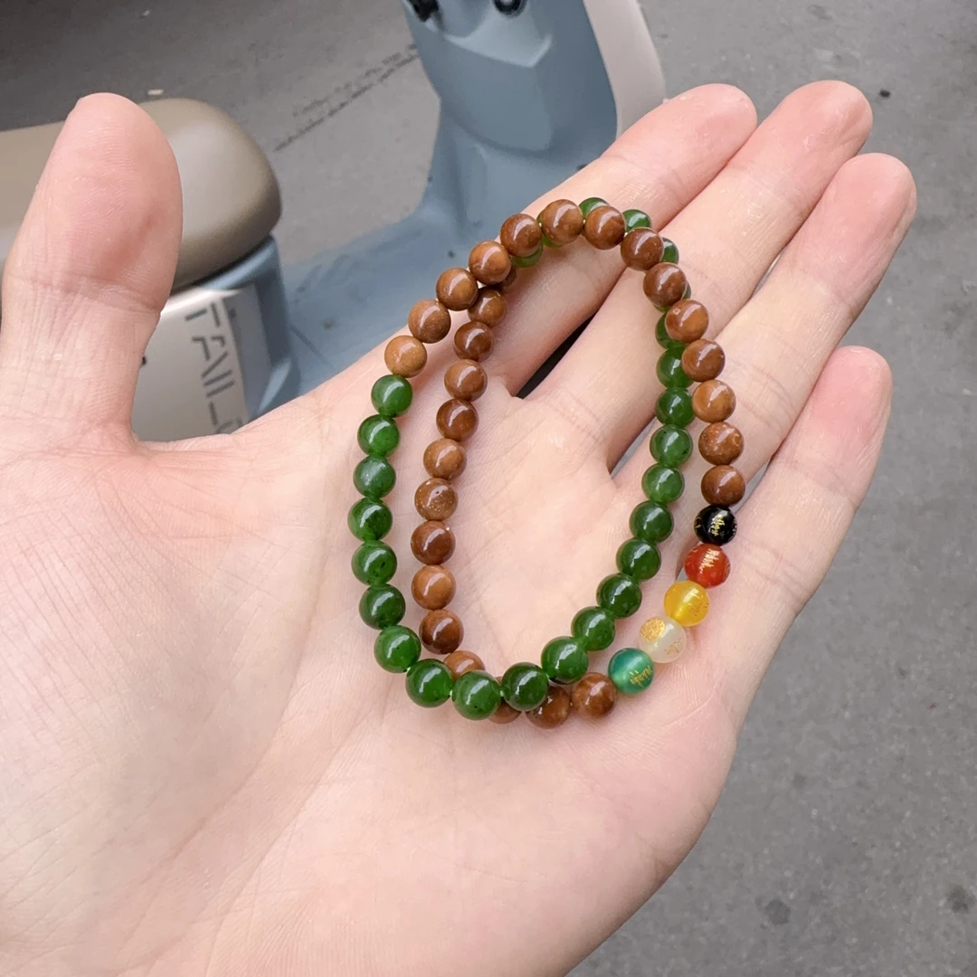 天然碧玉手链约5-6mm左右多样性拍一发一ha