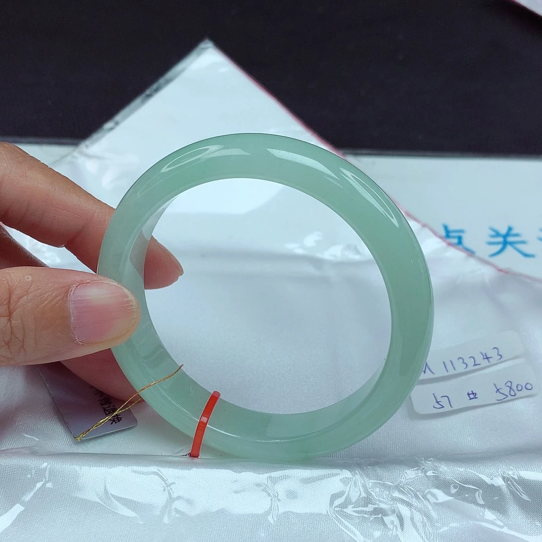 翡翠未镶嵌手镯57圈3243