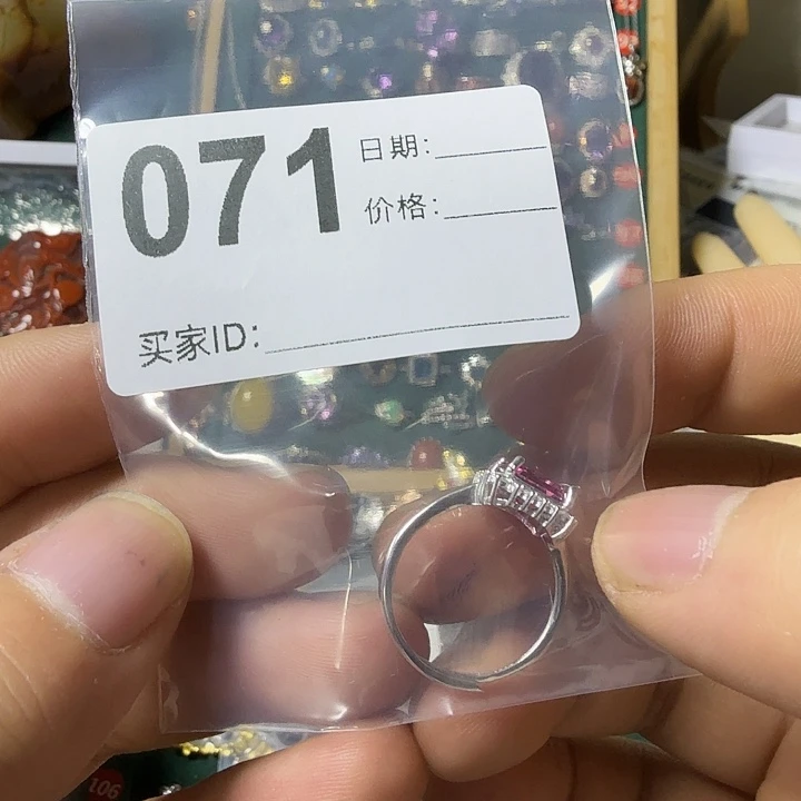 托帕石戒指银S925镶嵌溪*