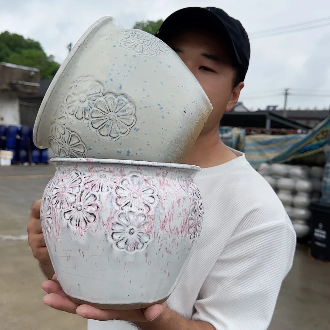 紫砂花盆王嫂花盆0924-516高20口20