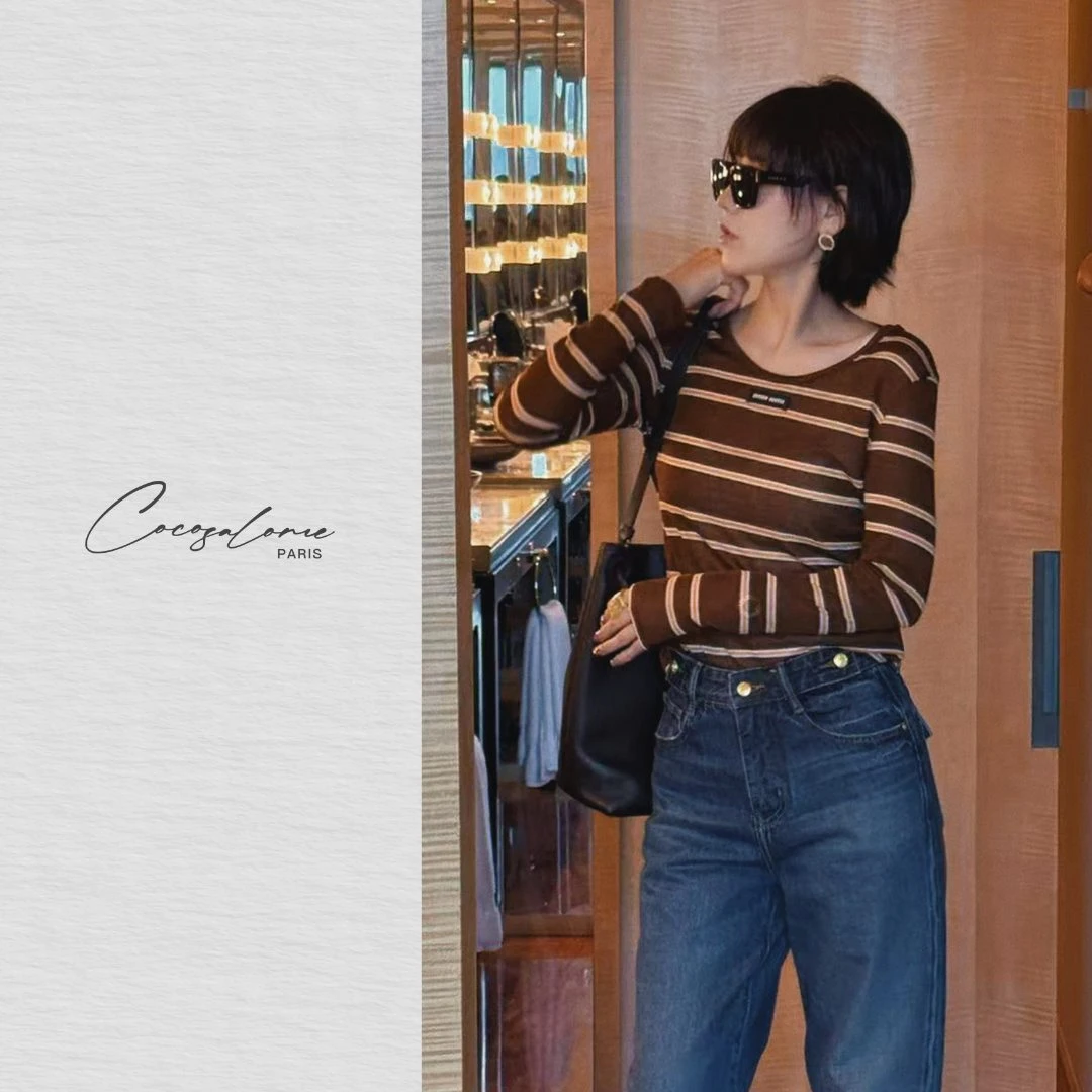 韩彬彬"想自由"云朵般柔软莱赛尔+羊毛复古慵懒风打底衫271W-4