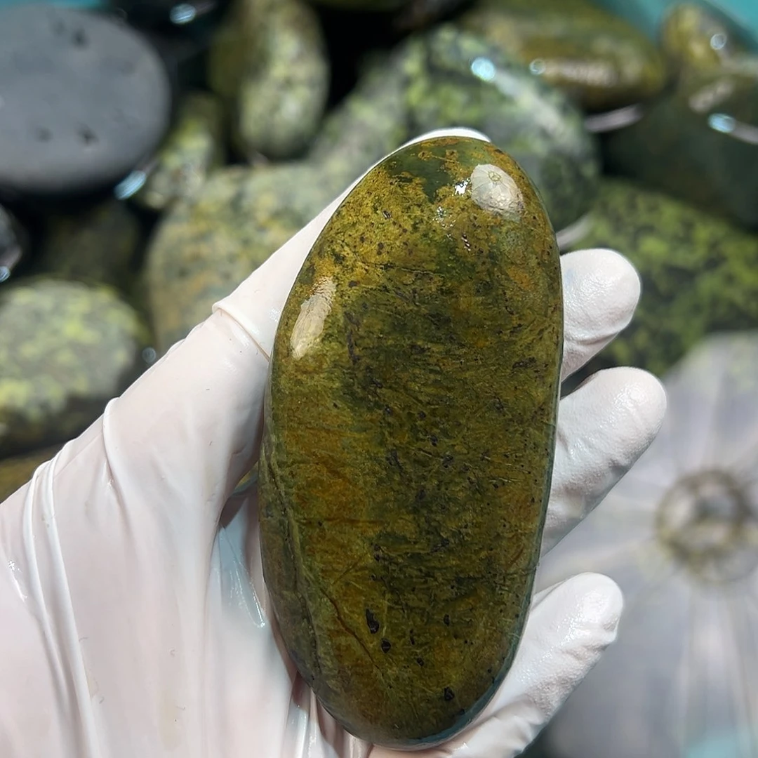 合金蛇纹石玉西藏藏玉药王石*‍****