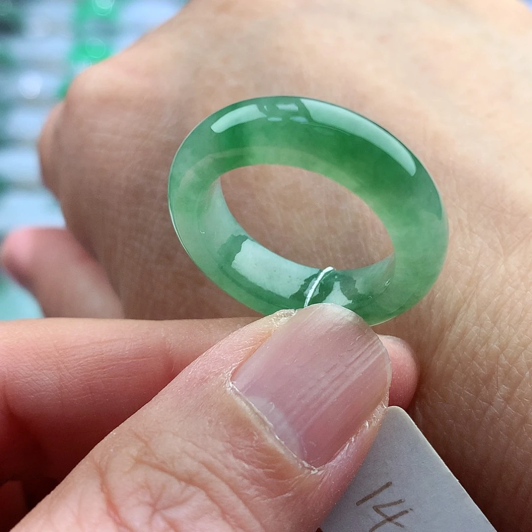 未镶嵌戒指翡翠14-15号