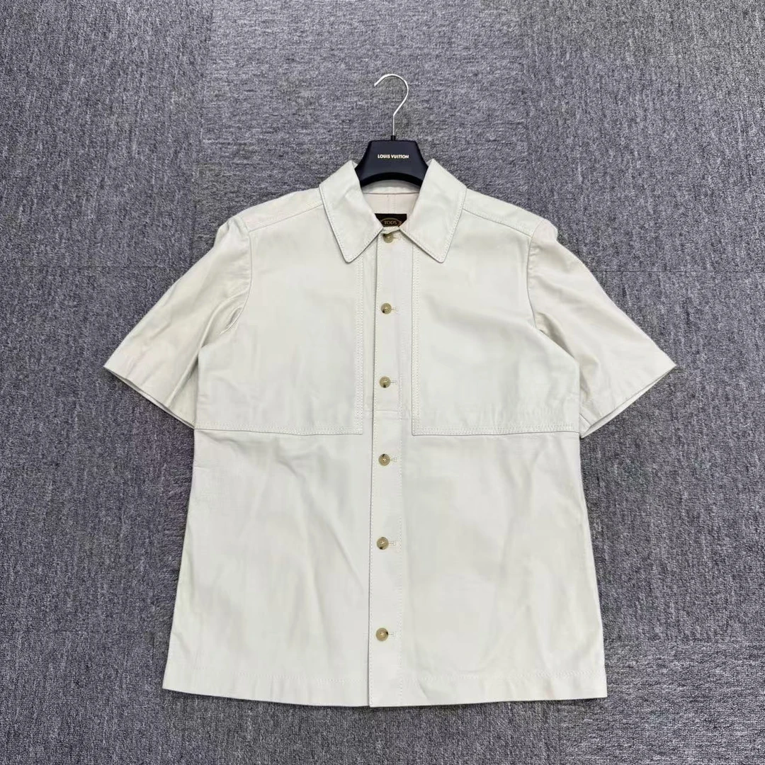 99新 MaxMara TODS 羊皮短袖/M码/编码15862
