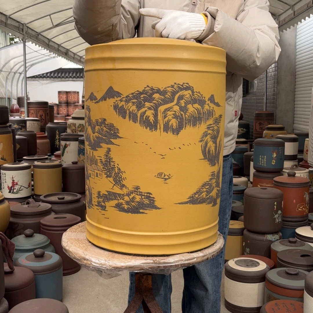 紫砂茶叶罐50 饼茶叶罐