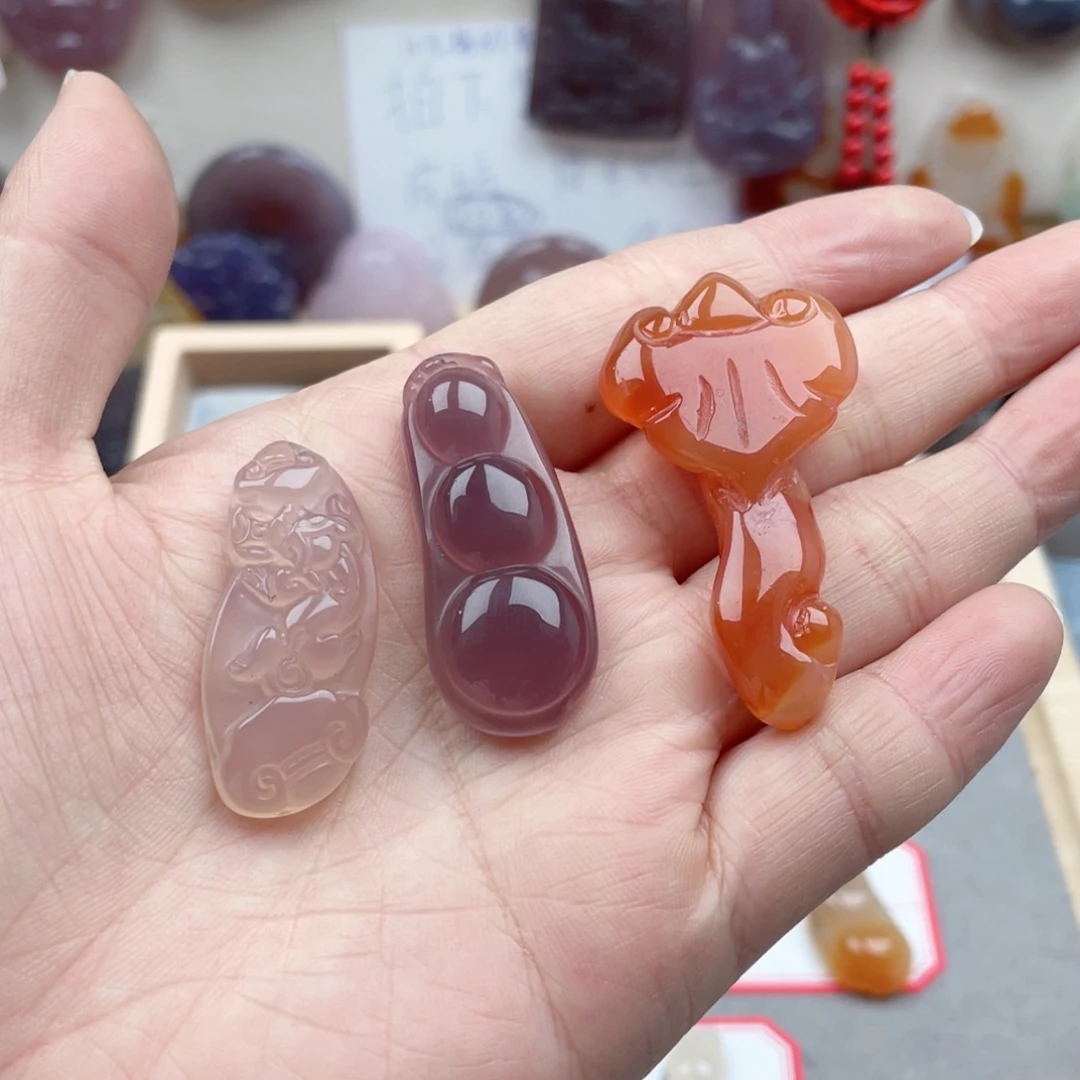 玛瑙/玉髓颈饰合金l****r