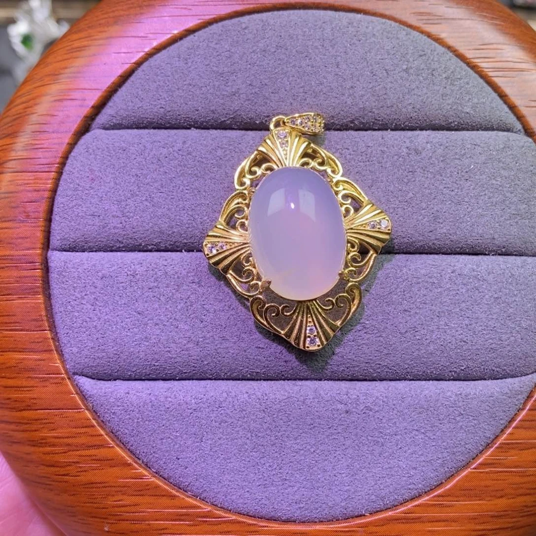 和田玉吊坠(不含链)银S925镶嵌