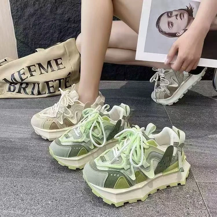 1209断码女鞋夏季老爹鞋韩版女鞋网红女士网面时尚休闲鞋厚底