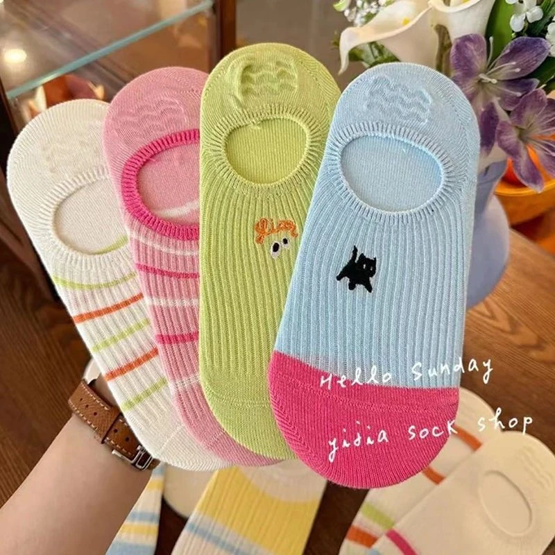 女夏季秋季薄款春季成人防滑短袜韩版运动袜子隐形袜船袜春夏女袜