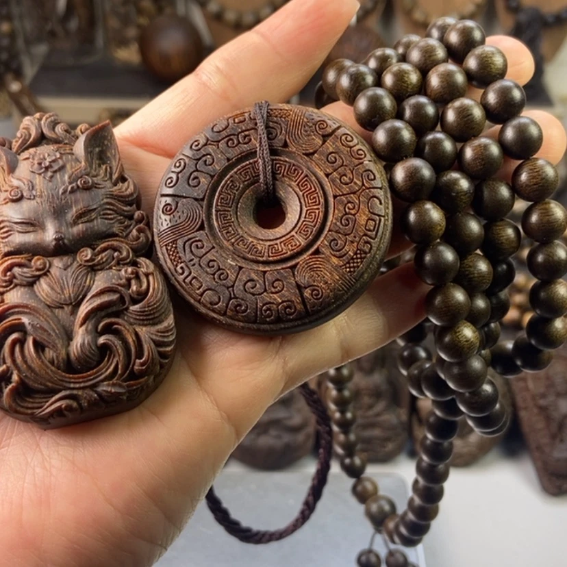 【闪购商品】手串沉香我****啊越南芽庄白棋吊坠沉香木白棋