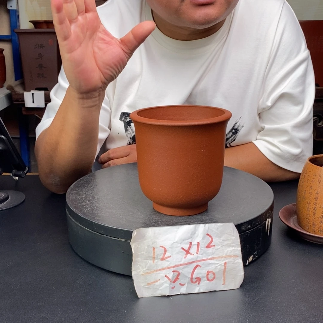 紫砂花盆货号一只G01