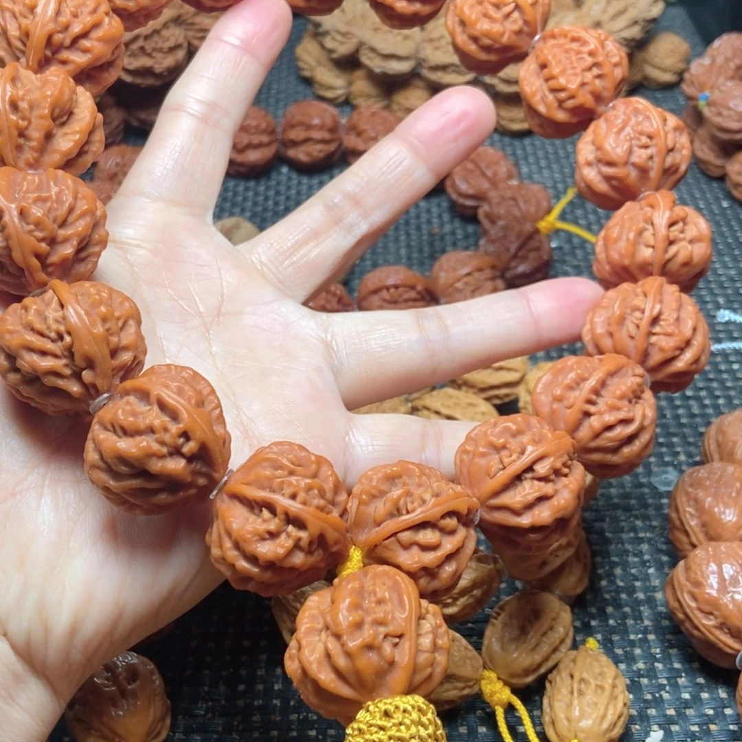 手串桃核龙脊京八棱手持