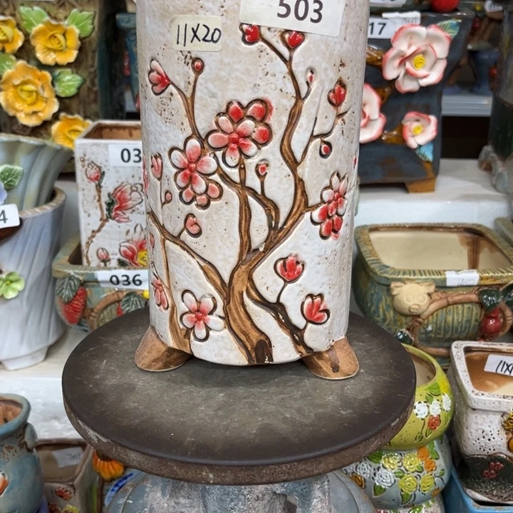 紫砂花盆粗陶材质多肉花盆