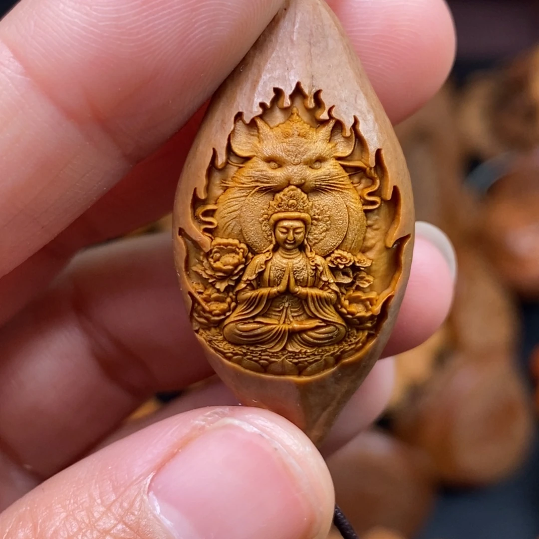 菩提籽类橄榄猴头核桃雕刻手串手链项链吊坠