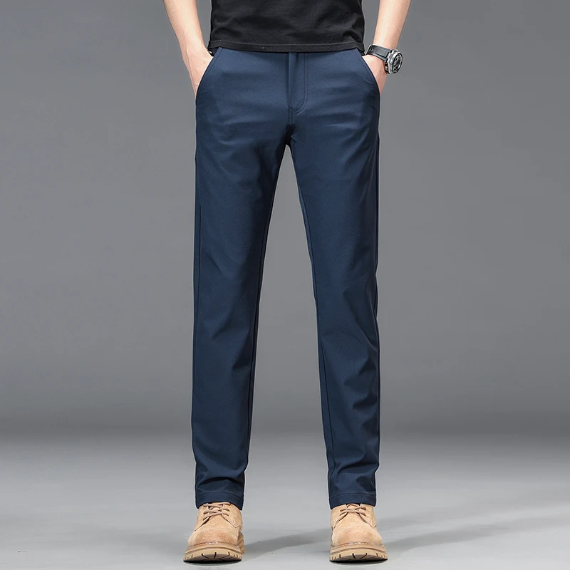 皮尔卡丹-春秋新款直筒休闲裤宽松舒适裤轻奢高端百搭轻商务-919