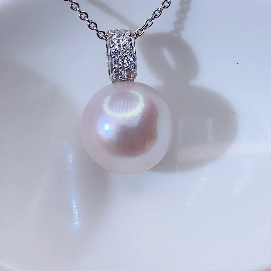 颈饰银S925镶嵌淡水珍珠