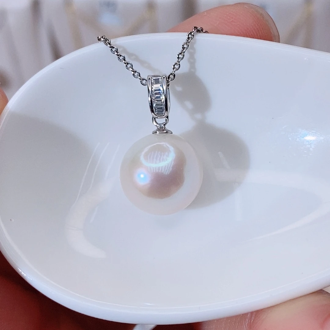 颈饰银S925镶嵌淡水珍珠