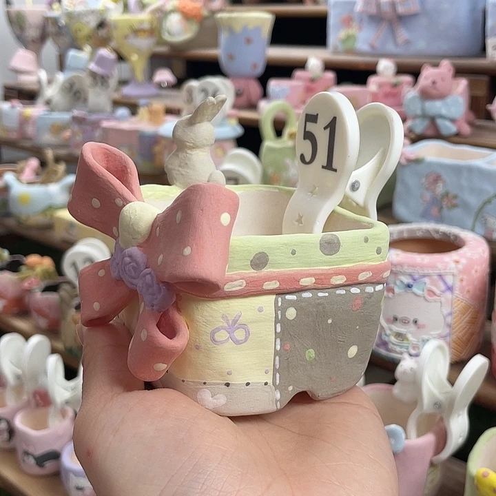 51…..手工手绘花盆