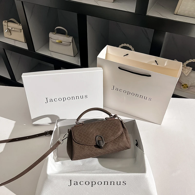 【雅各邦】手提精致小包2025新款设计时尚编织高级感轻奢斜挎包