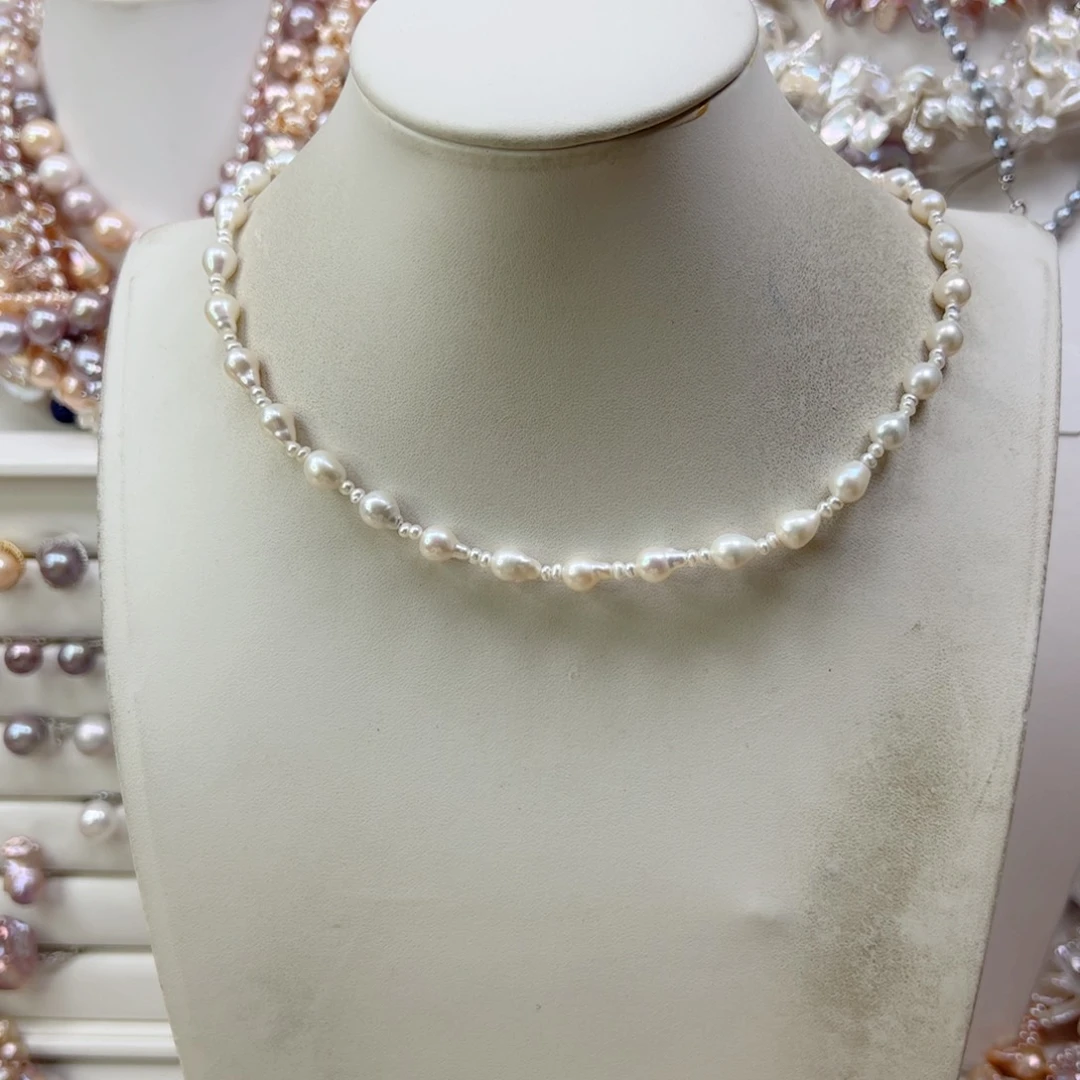 合金淡水珍珠手链