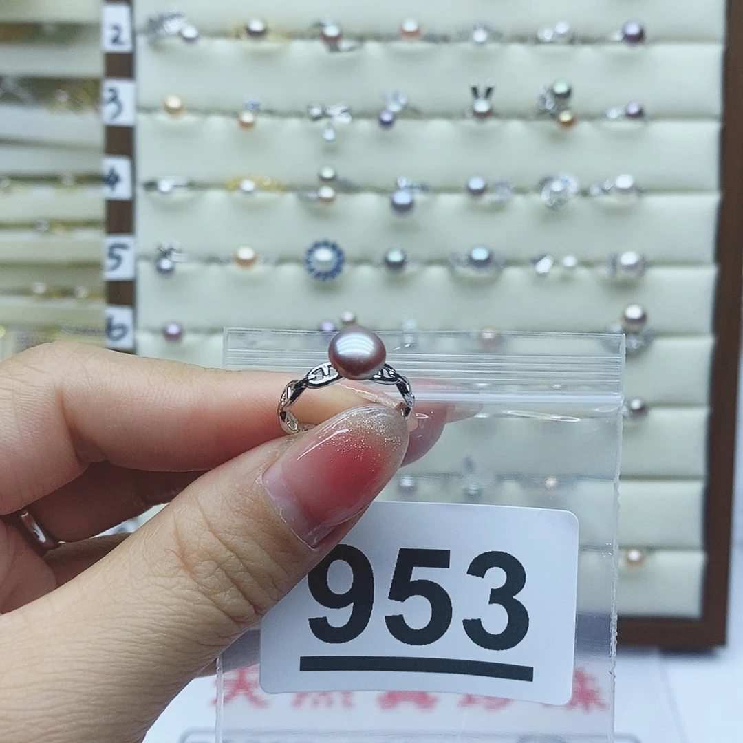 淡水珍珠戒指银S925镶嵌曦*953