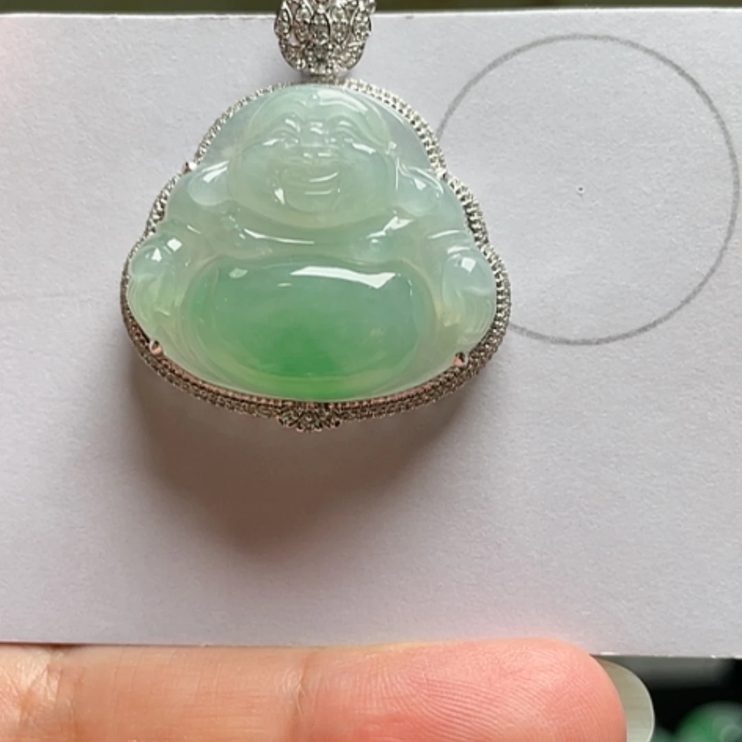 【闪购商品】吊坠(不含链)18K金镶嵌翡翠