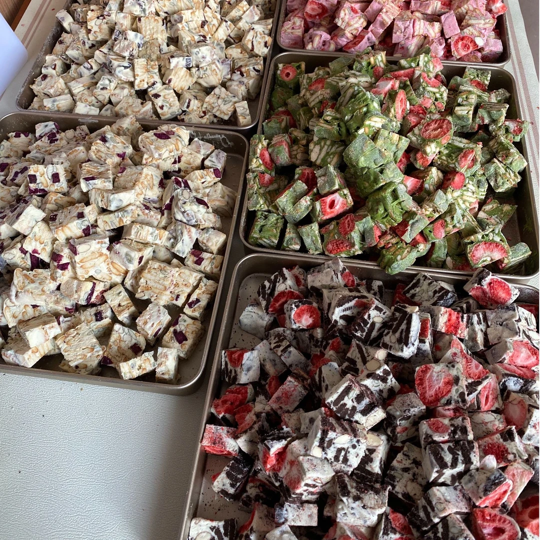 【现做纯手工】十六个口味雪花酥制作纯手工低糖雪花酥坚果雪花酥