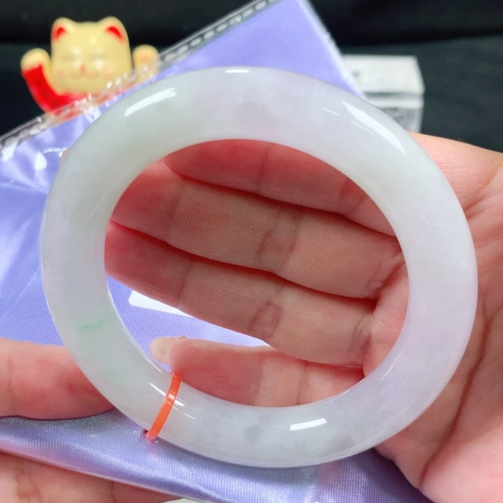 未镶嵌手镯翡翠编号880769 胖圆57