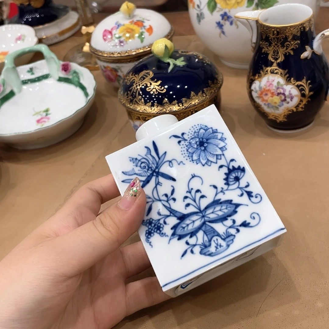 瓷片中古一等茶叶罐