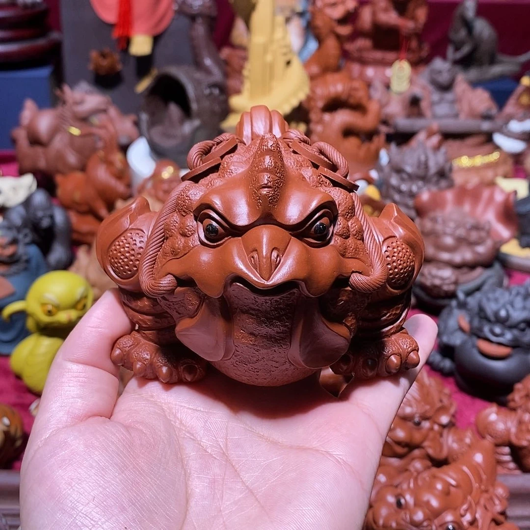 紫砂茶宠宜兴紫砂鸡蟾