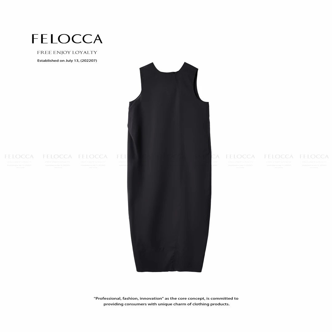 【FELOCCA】新款无袖背心连衣裙结构设计宽松长裙25SLQ327