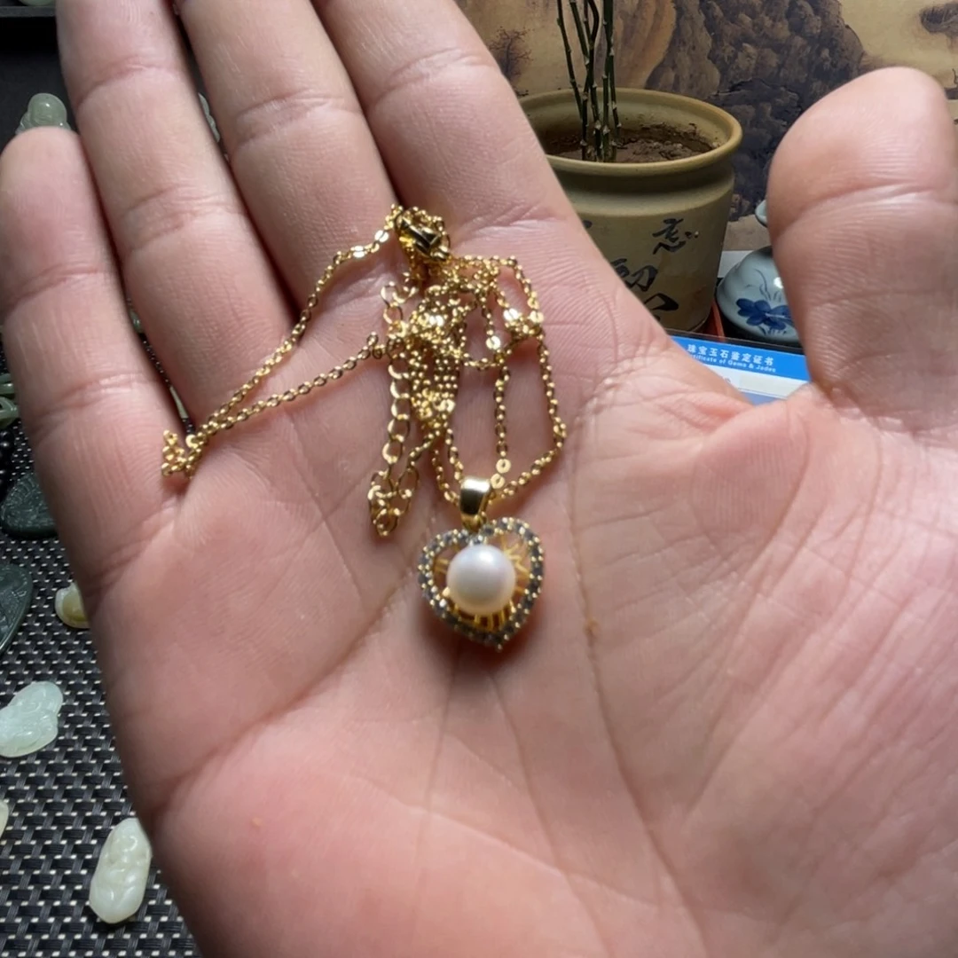 淡水珍珠颈饰银S925镶嵌梦**