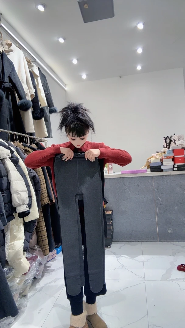 冬季螺纹微压显瘦打底裤袜