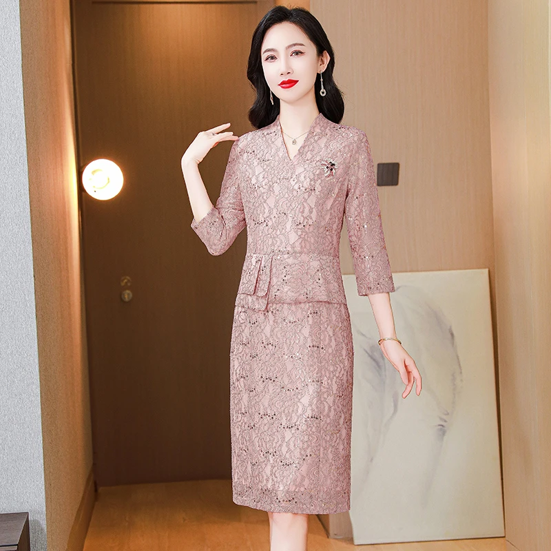 高级感连衣裙晚礼服喜婆婆婚宴装2025新款年轻妈妈气质上档次妈妈