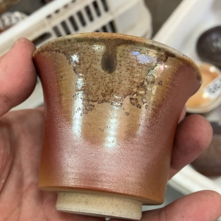 柴烧茶具茶杯大放漏