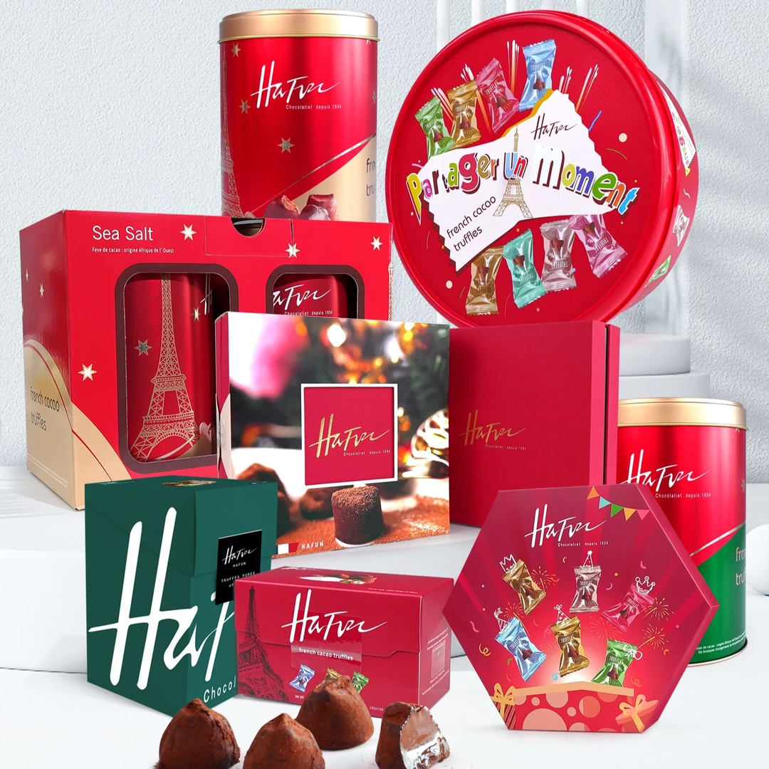 法国进口曼斯HAFUN哈梵松露巧克力榛子原味年货糖果新年零食盒装