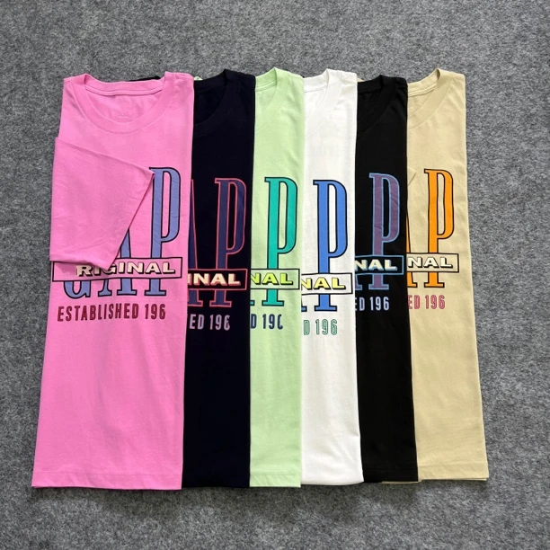 真！女装男装同款 G家圆领短袖T恤 宽松落肩大码T恤