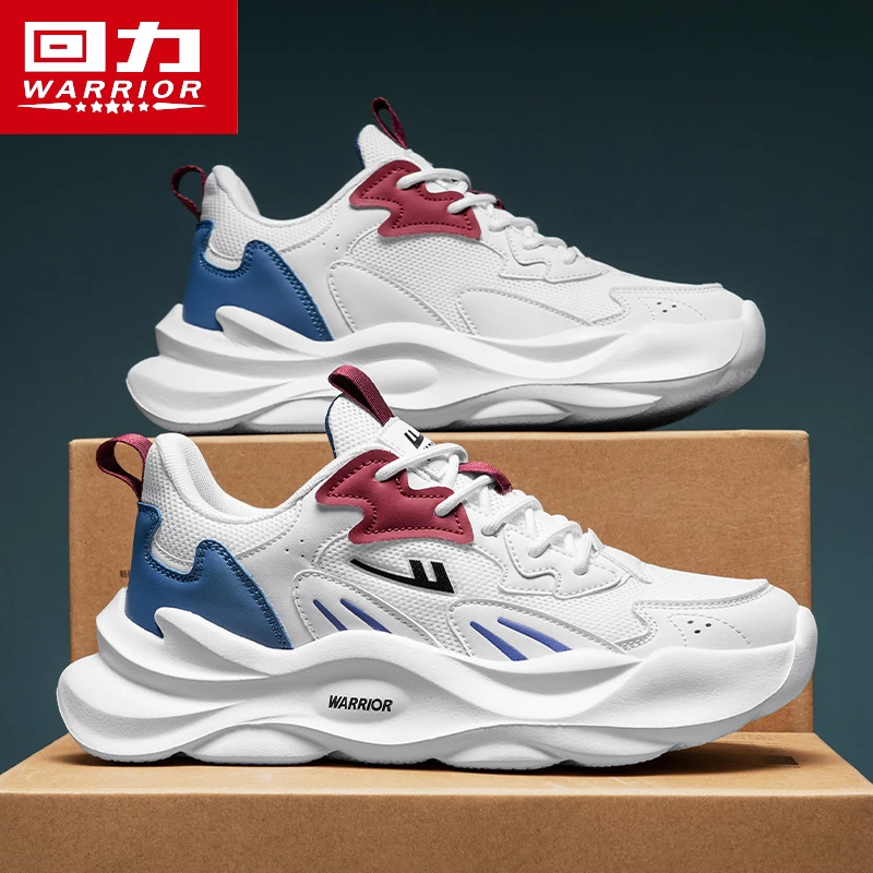 回力正品男鞋春季新款男士户外运动防滑耐磨厚底增高白发跑鞋鞋子
