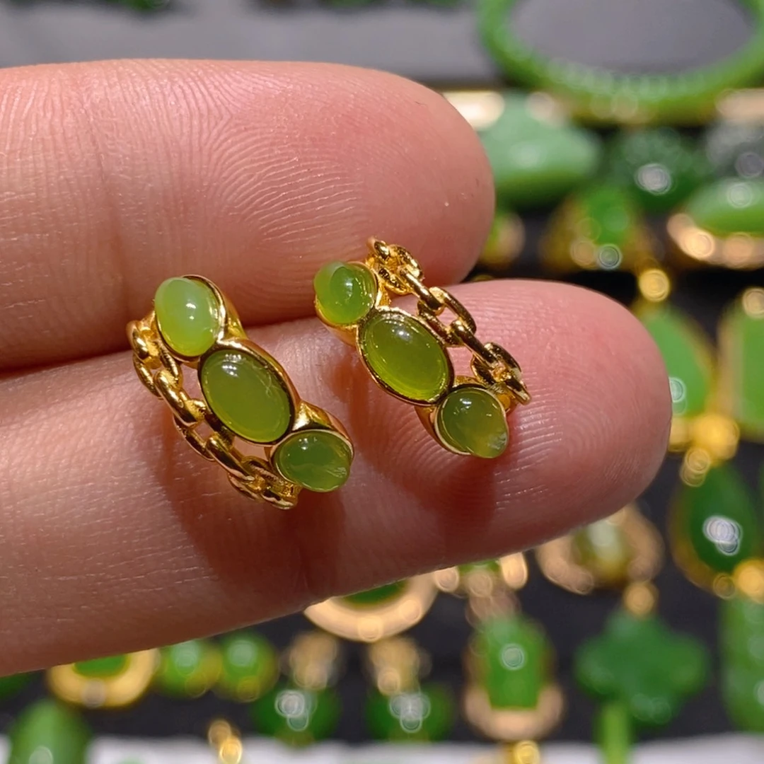 和田玉（碧玉）手链银S925镶嵌