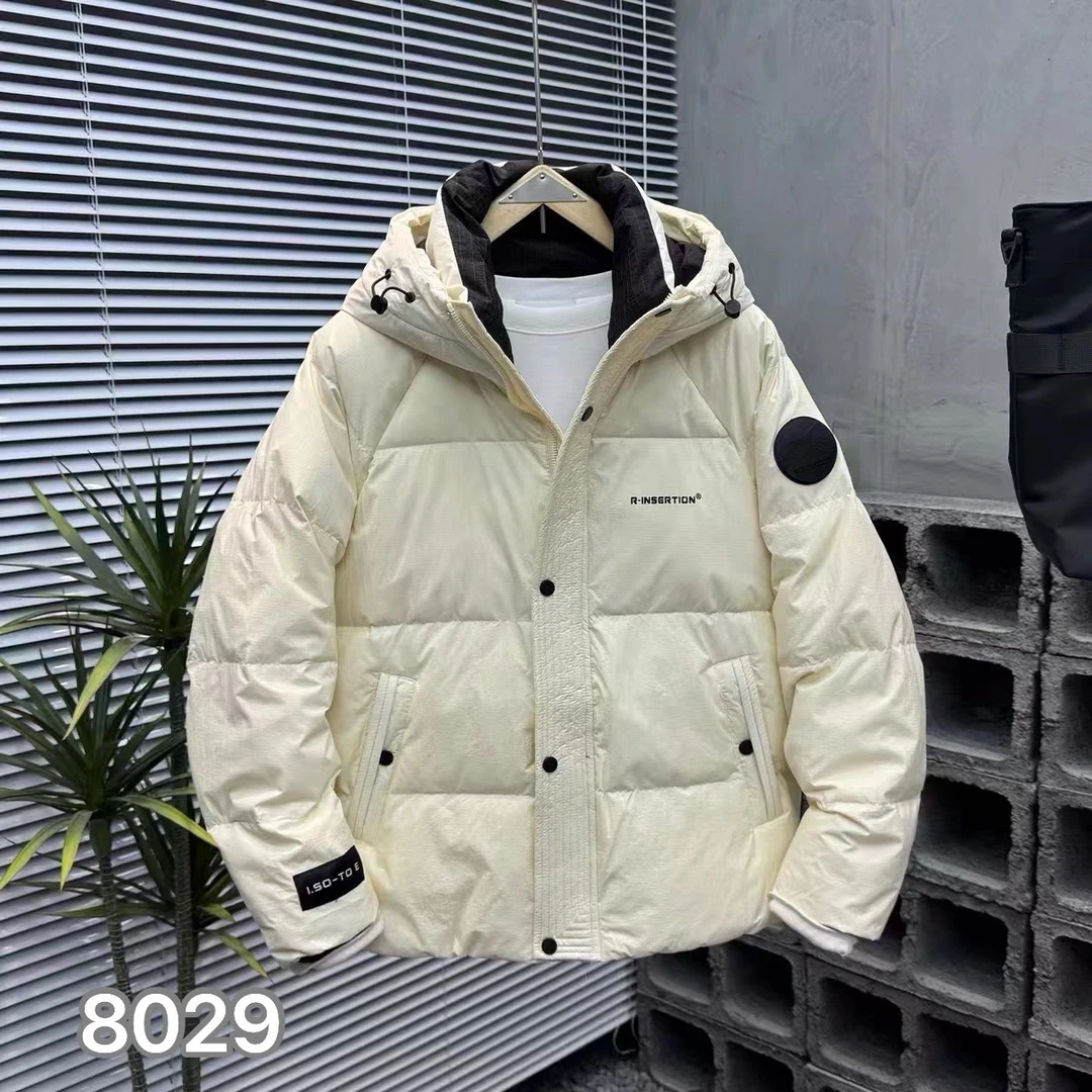 8029#【绒剑涵光】连帽男冬季保暖工装外套-非标
