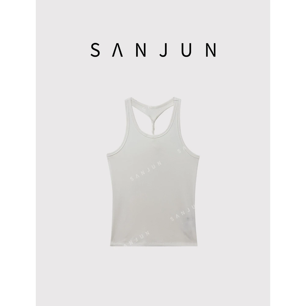 SanJun定制u领无袖简约百搭工字吊带上衣 UN 1983333