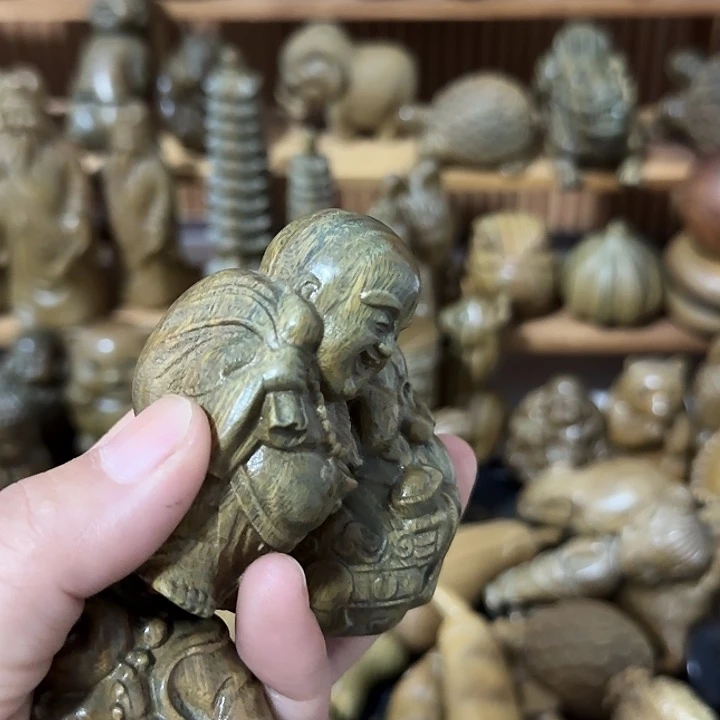 静**春阿根廷绿檀手把件，