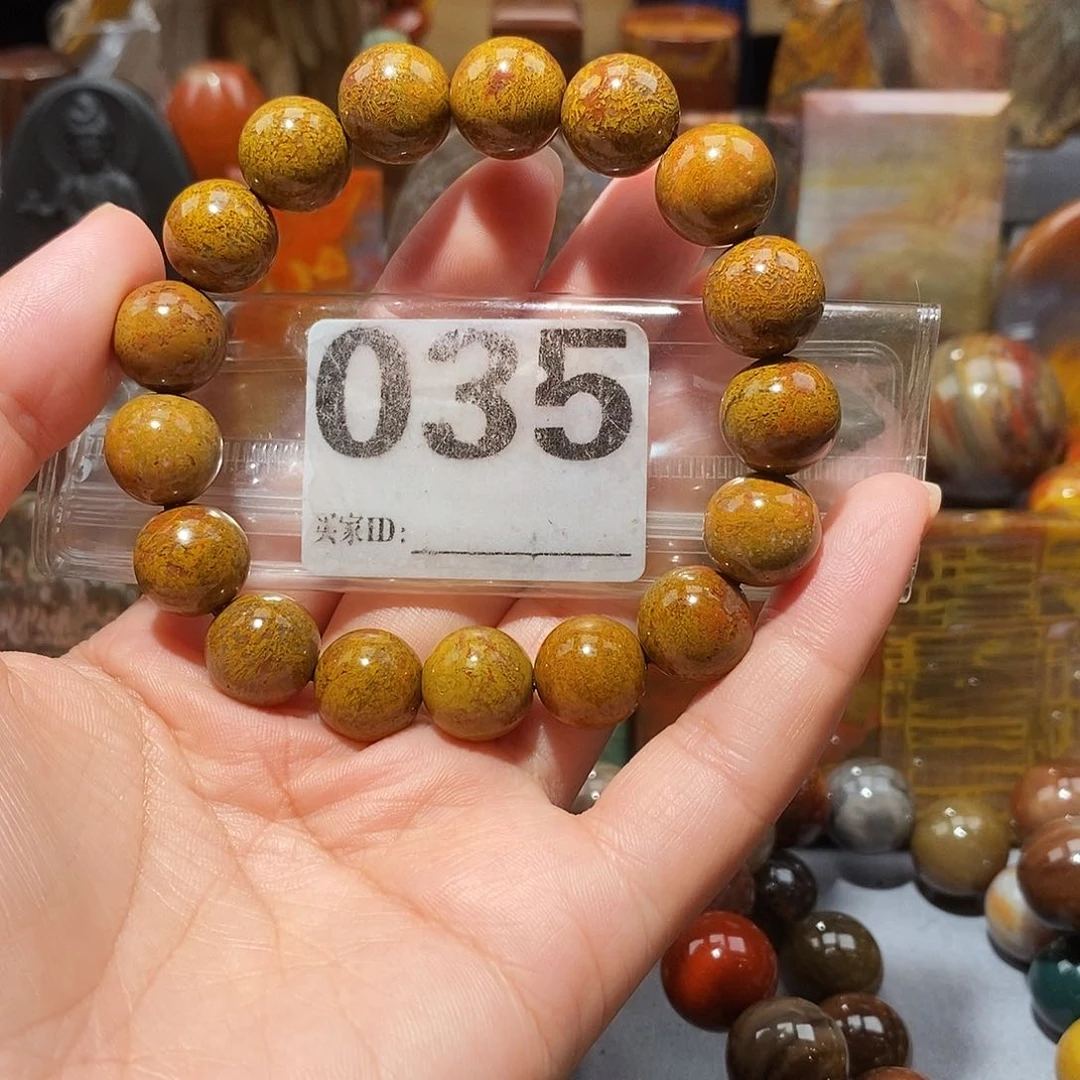 硅化玉天然北票硅化玉手串未镶嵌