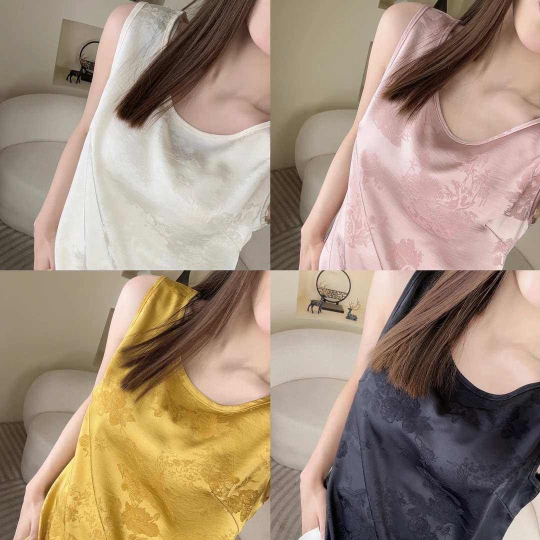 【鑫鑫同款】N新款提花百搭精致边外穿吊带背心春夏性感通勤25-28