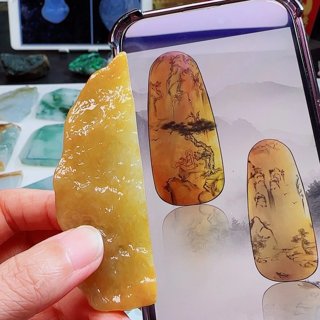 定制翡翠未镶嵌翡翠挂件