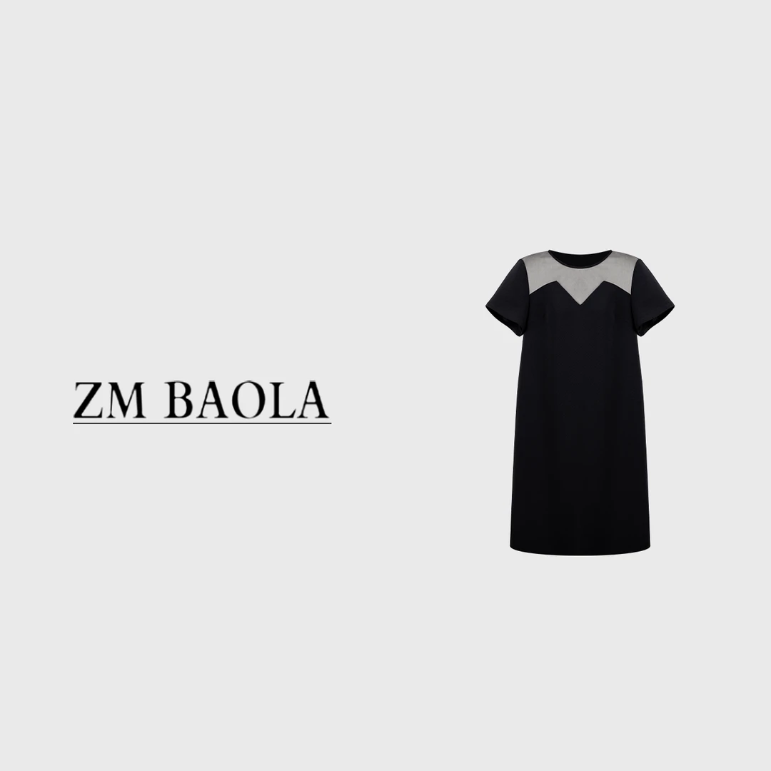 ZM BAOLA【纱夏】设计感透视不规则 气质连衣裙BN8246-S4