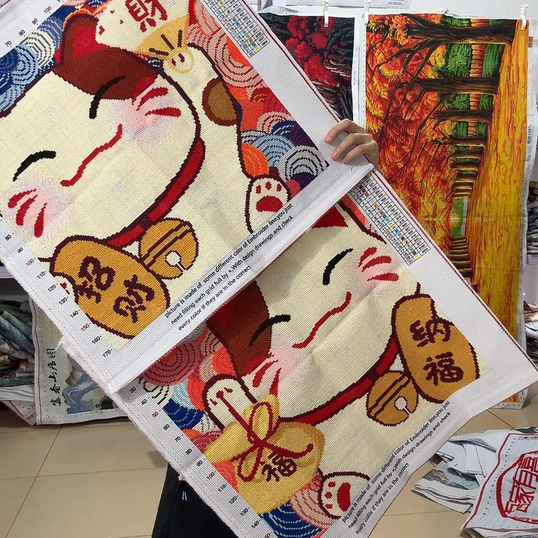 棉十字绣成品出售