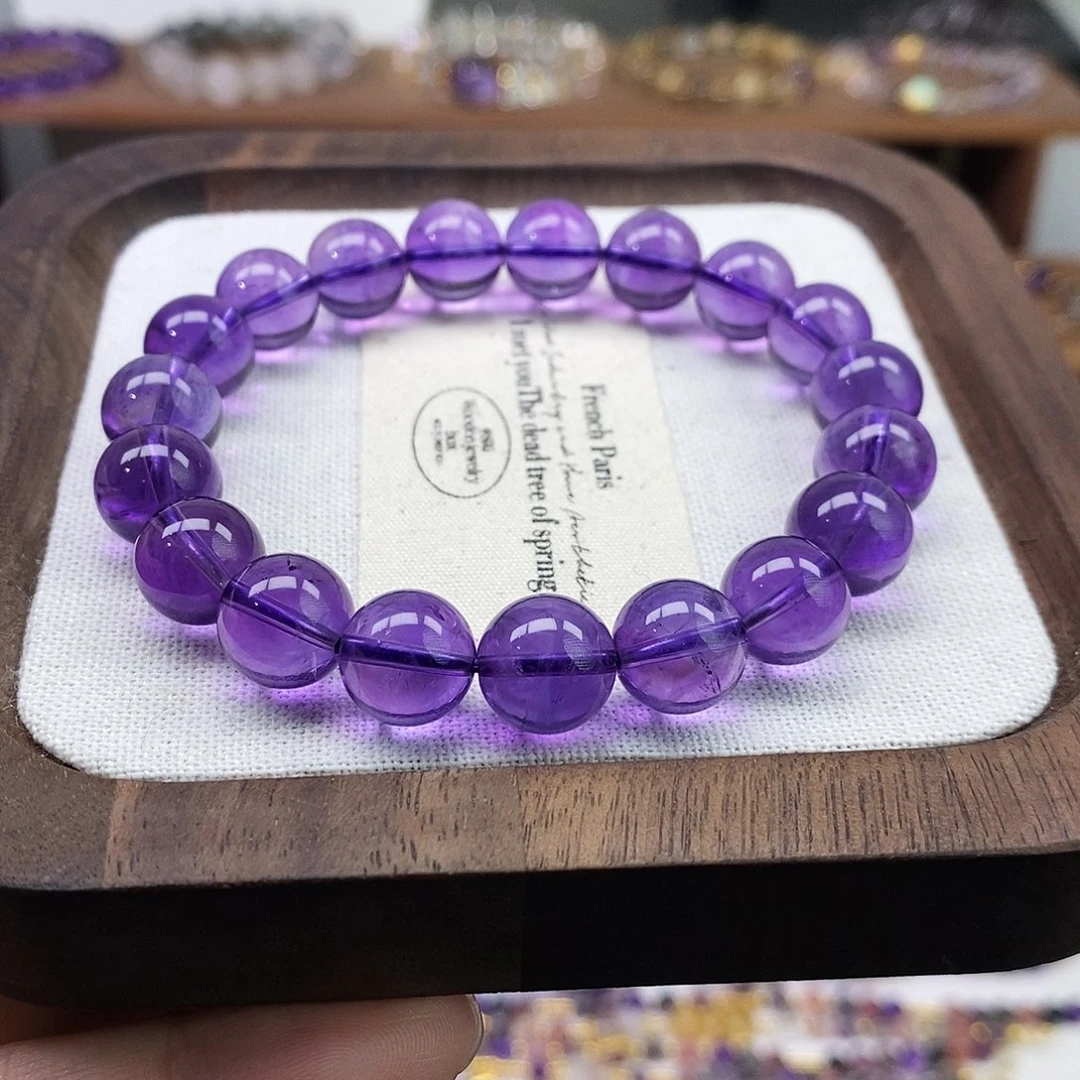 未镶嵌水晶手链紫水晶10m+多样性发一