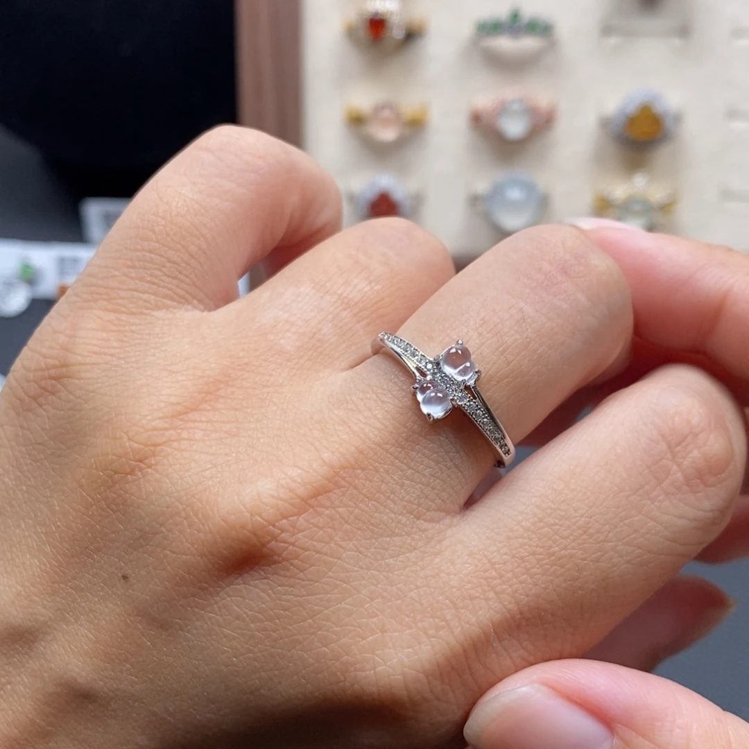 翡翠银S925镶嵌戒指